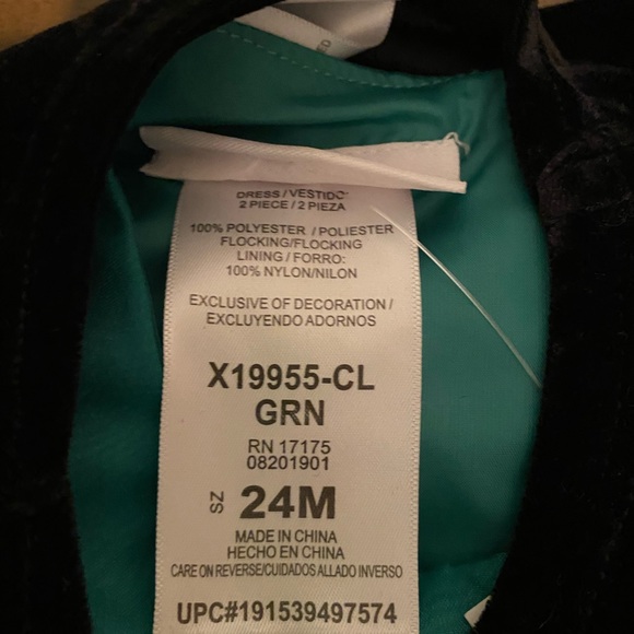 Bonnie Jean Sparkle Mesh Dress With Cardigan, 24 M - Picture 6 of 7